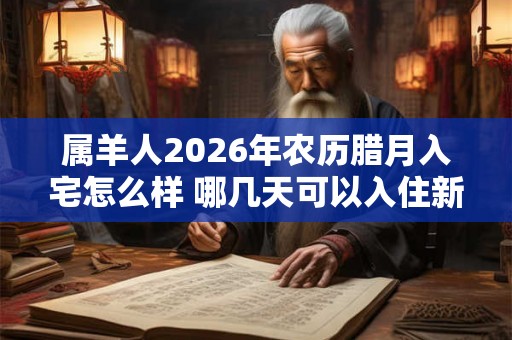 属羊人2026年农历腊月入宅怎么样 哪几天可以入住新房 属羊人2026年农历腊月入宅怎么样 哪几天可以入住新房