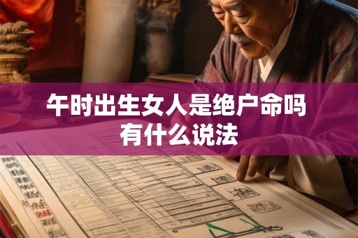 午时出生女人是绝户命吗 有什么说法