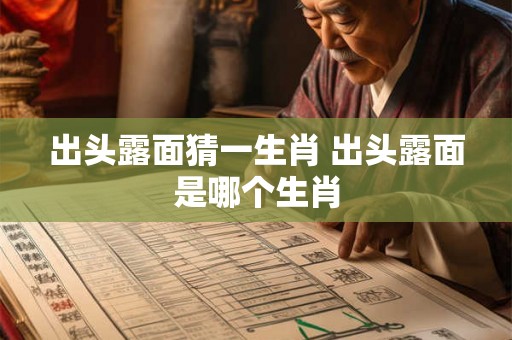 出头露面猜一生肖 出头露面是哪个生肖