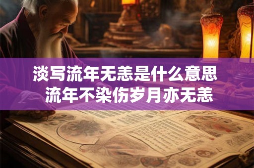淡写流年无恙是什么意思  流年不染伤岁月亦无恙