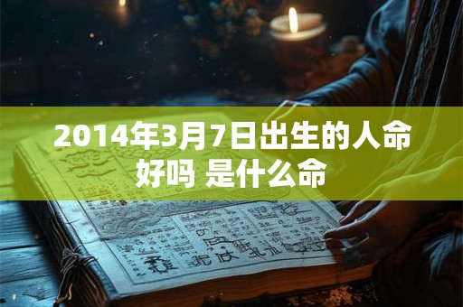 2014年3月7日出生的人命好吗 是什么命