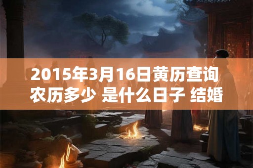 2015年3月16日黄历查询 农历多少 是什么日子 结婚吉时
