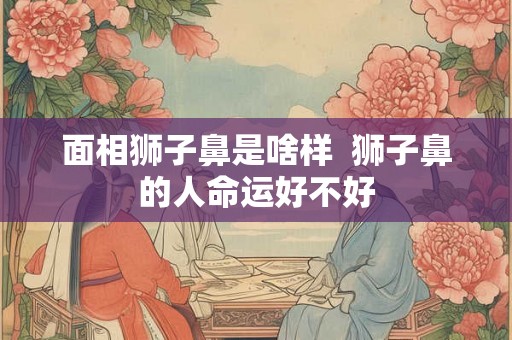 面相狮子鼻是啥样 狮子鼻的人命运好不好 面相狮子鼻是啥样 狮子鼻的人命运好不好