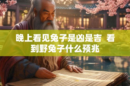 晚上看见兔子是凶是吉 看到野兔子什么预兆 晚上看见兔子是凶是吉 看到野兔子什么预兆