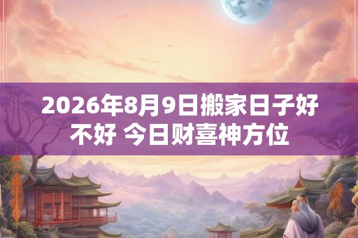 2026年8月9日搬家日子好不好 今日财喜神方位
