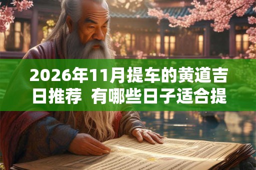 2026年11月提车的黄道吉日推荐  有哪些日子适合提车