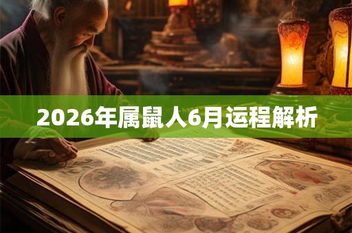2026年属鼠人6月运程解析