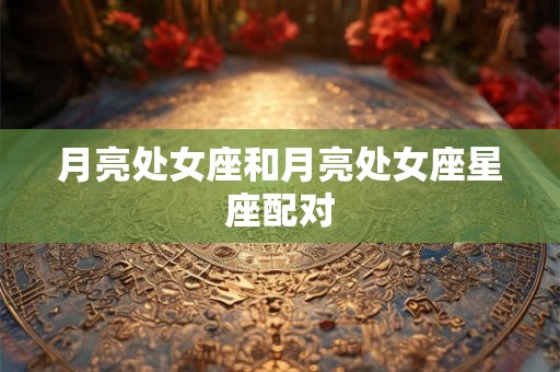月亮处女座和月亮处女座星座配对