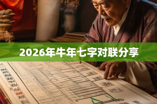 2026年牛年七字对联分享
