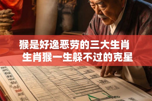 猴是好逸恶劳的三大生肖  生肖猴一生躲不过的克星