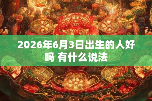 2026年6月3日出生的人好吗 有什么说法 2026年6月3日出生的人好吗 有什么说法