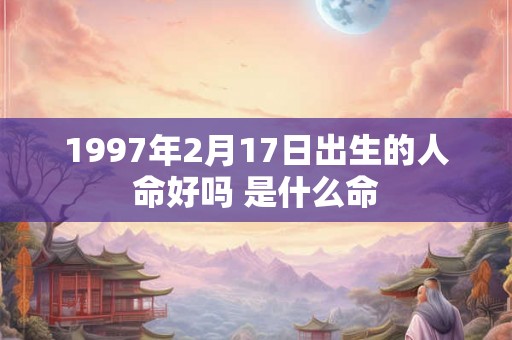 1997年2月17日出生的人命好吗 是什么命