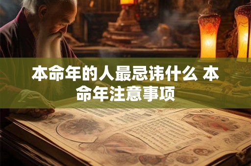 本命年的人最忌讳什么 本命年注意事项