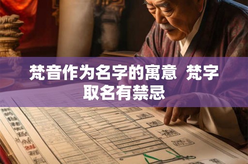 梵音作为名字的寓意  梵字取名有禁忌