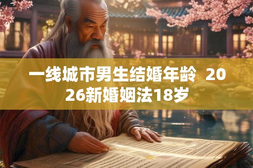 一线城市男生结婚年龄  2026新婚姻法18岁