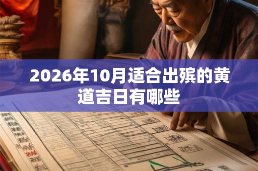 2026年10月适合出殡的黄道吉日有哪些