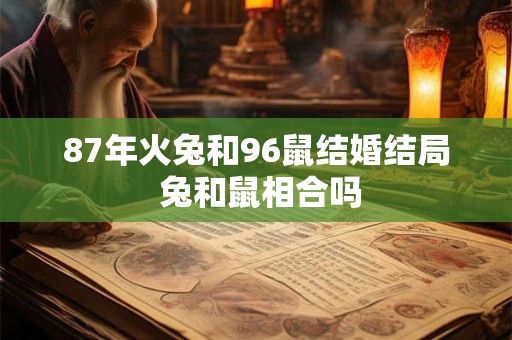 87年火兔和96鼠结婚结局 兔和鼠相合吗