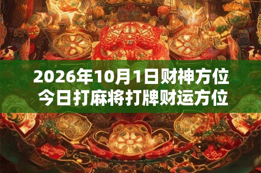 2026年10月1日财神方位 今日打麻将打牌财运方位 2026年10月1日财神方位 今日打麻将打牌财运方位