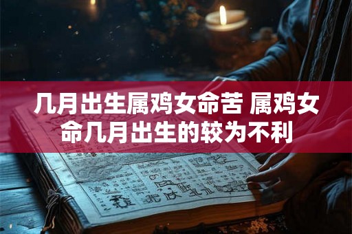 几月出生属鸡女命苦 属鸡女命几月出生的较为不利