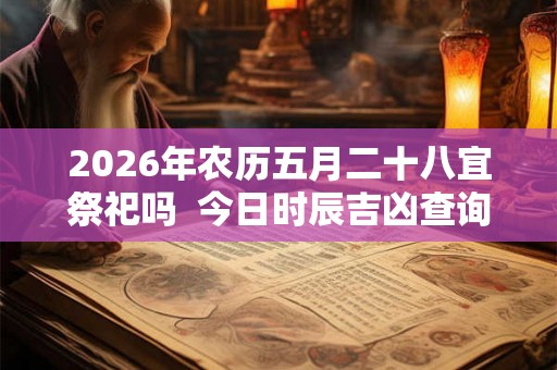 2026年农历五月二十八宜祭祀吗  今日时辰吉凶查询