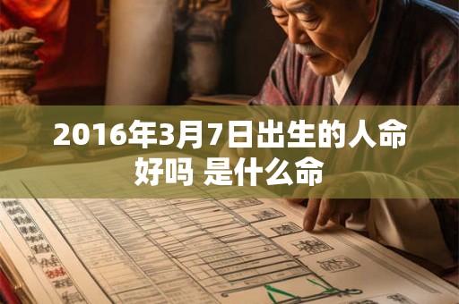 2016年3月7日出生的人命好吗 是什么命