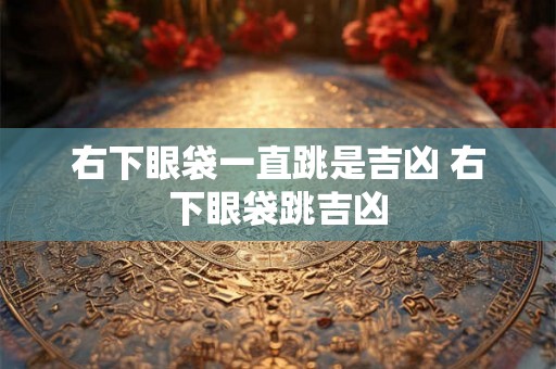 右下眼袋一直跳是吉凶 右下眼袋跳吉凶