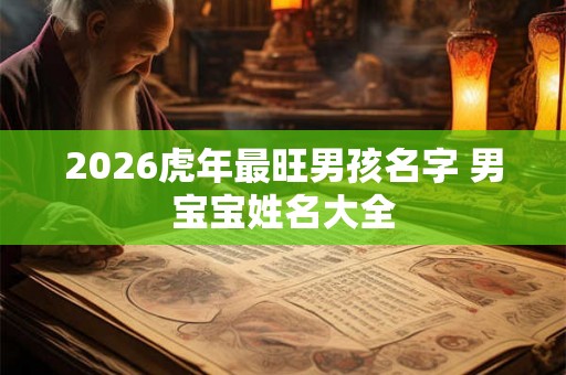 2026虎年最旺男孩名字 男宝宝姓名大全