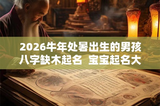 2026牛年处暑出生的男孩八字缺木起名 宝宝起名大全 2026牛年处暑出生的男孩八字缺木起名 宝宝起名大全