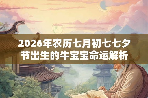 2026年农历七月初七七夕节出生的牛宝宝命运解析