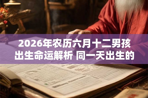 2026年农历六月十二男孩出生命运解析 同一天出生的名人 2026年农历六月十二男孩出生命运解析 同一天出生的名人