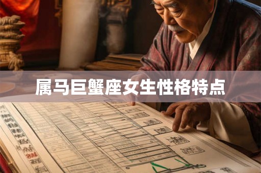 属马巨蟹座女生性格特点