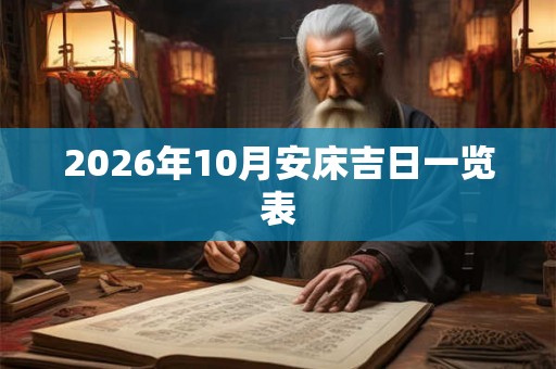 2026年10月安床吉日一览表