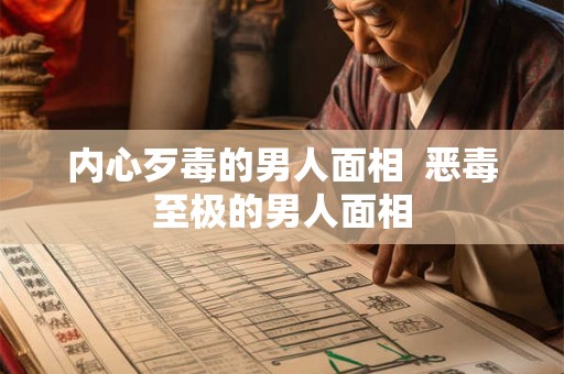 内心歹毒的男人面相 恶毒至极的男人面相 内心歹毒的男人面相 恶毒至极的男人面相