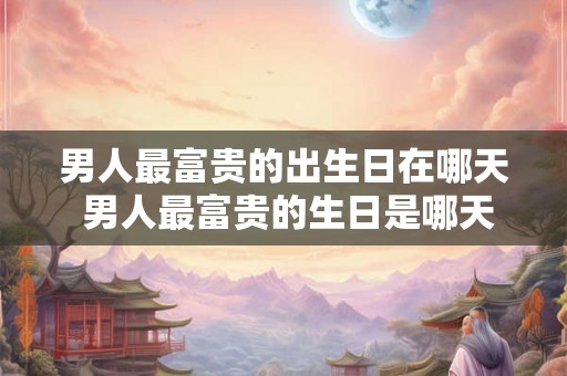 男人最富贵的出生日在哪天 男人最富贵的生日是哪天