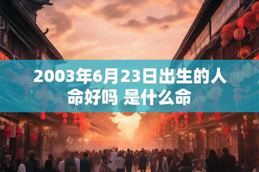 2003年6月23日出生的人命好吗 是什么命 2003年6月23日出生的人命好吗 是什么命