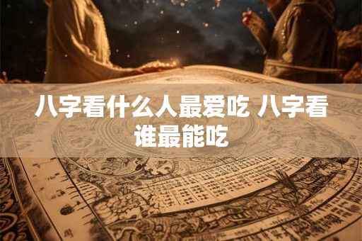 八字看什么人最爱吃 八字看谁最能吃