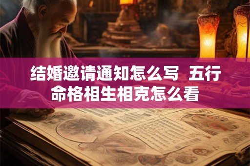 结婚邀请通知怎么写 五行命格相生相克怎么看 结婚邀请通知怎么写 五行命格相生相克怎么看