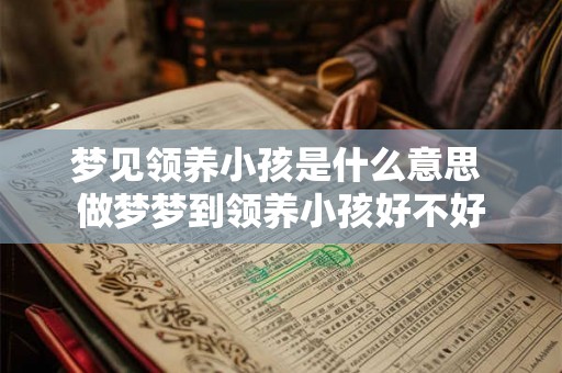 梦见领养小孩是什么意思 做梦梦到领养小孩好不好