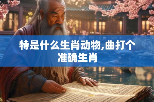 特是什么生肖动物,曲打个准确生肖