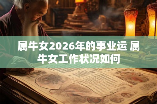 属牛女2026年的事业运 属牛女工作状况如何