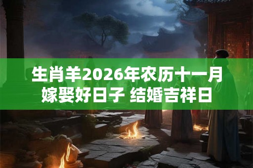 生肖羊2026年农历十一月嫁娶好日子 结婚吉祥日