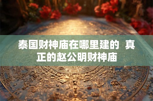 泰国财神庙在哪里建的  真正的赵公明财神庙
