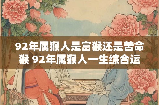92年属猴人是富猴还是苦命猴 92年属猴人一生综合运势