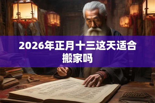2026年正月十三这天适合搬家吗