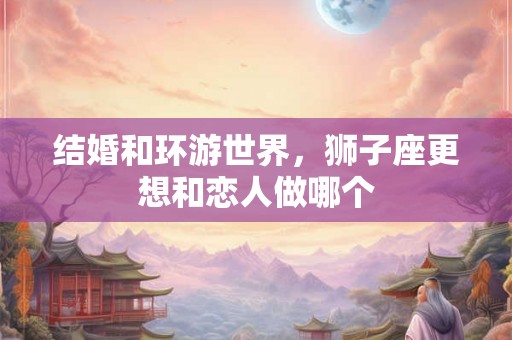 结婚和环游世界，狮子座更想和恋人做哪个