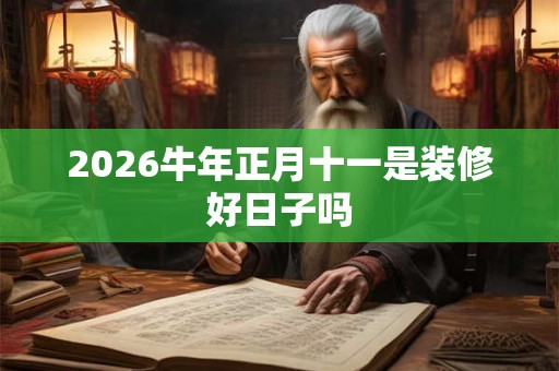 2026牛年正月十一是装修好日子吗