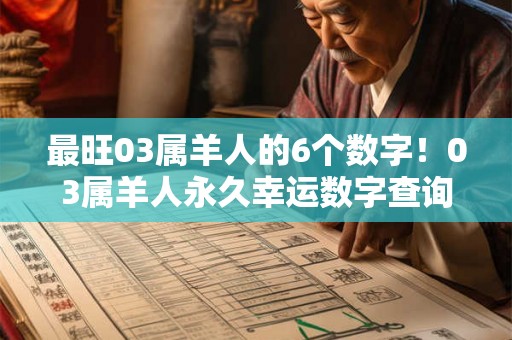 最旺03属羊人的6个数字!03属羊人永久幸运数字查询 最旺03属羊人的6个数字!03属羊人永久幸运数字查询