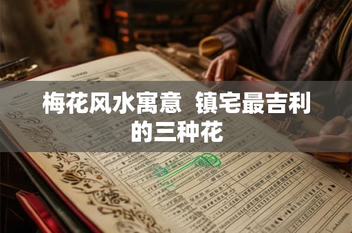 梅花风水寓意  镇宅最吉利的三种花