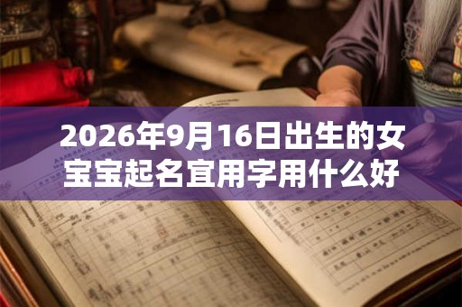 2026年9月16日出生的女宝宝起名宜用字用什么好