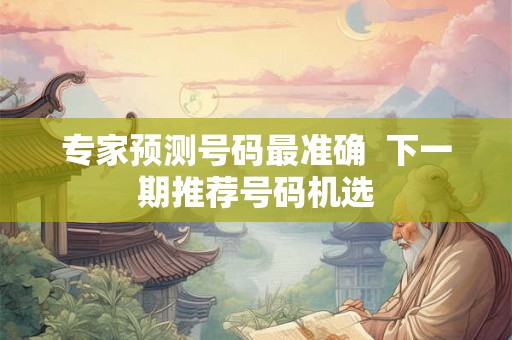 专家预测号码最准确  下一期推荐号码机选
